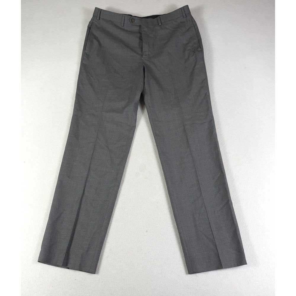 Lauren Ralph Lauren Pants Mens 36 Gray Wool Dress Slacks Classic Total Comfort